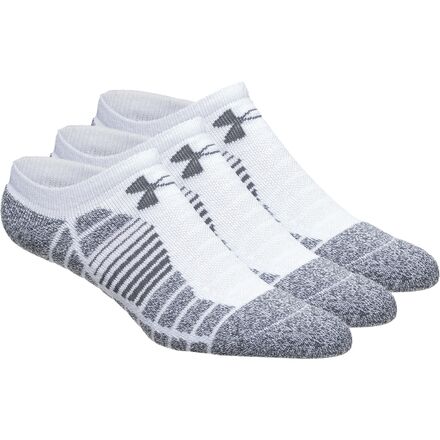 Under Armour - Elevated Performance No Show Sock - 3-Pack - White