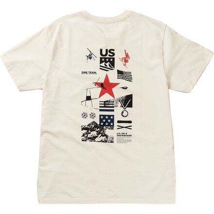US Ski and Snowboard - One Team Podium T-Shirt - Vintage White