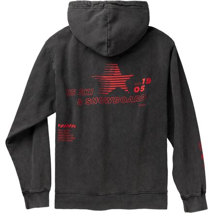 US Ski and Snowboard - Star Hoodie - Men's - Black Sand Wash