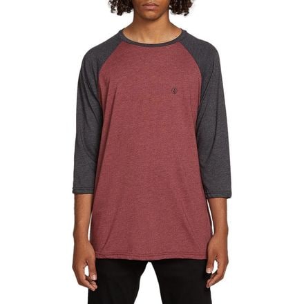 Volcom - Solid Heather Raglan 3/4-Sleeve T-Shirt - Men's