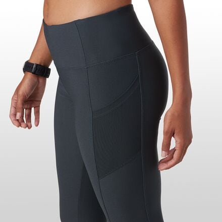 Vogo Activewear - 7/8 Solid Legging with Mesh Pockets - Women's