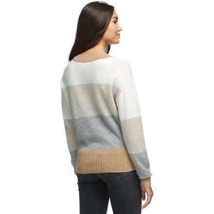 White + Warren - Block Stripe Crewneck Sweater - Women's
