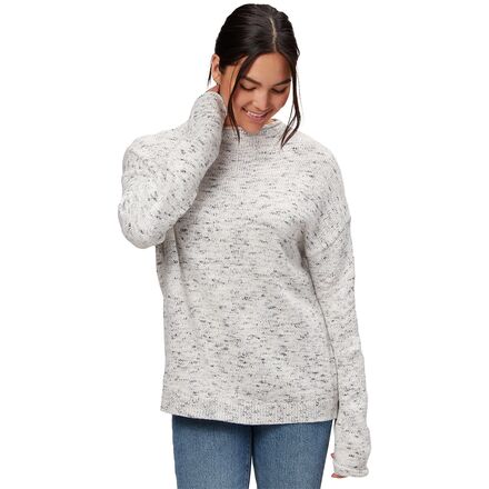 White + Warren - Confetti Blend Stand Neck Sweater - Women's - White Confetti