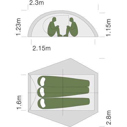 Exped - Mira III HL Tent: 3-Person 3-Season