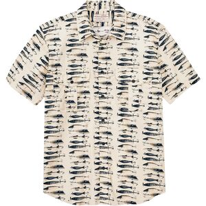 Washed Short-Sleeve Feather Cloth Shirt - Men's