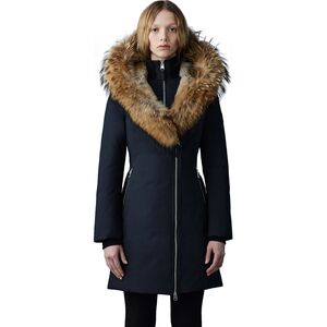 MACKAGE TRISH ダウンコート Trish, Powder Touch down coat with blue fox fur Signature