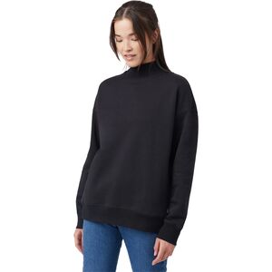 Oversized Mockneck Fleece Sweater - Women's