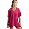 Beyond Yoga - Better Than Ever Oversized V-Neck T-Shirt - Women's - Berry Red