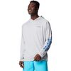 Cool Grey Heather/Vivid Blue Logo