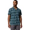 Columbia - Utilizer Print Camp Shirt - Men's - Everblue/Floreidoscope
