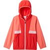 Columbia - Spire Valley Windbreaker - Girls' - Hot Coral/Poppy Red/Satin Pink