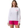 Columbia - Tidal Palm Waves Long-Sleeve T-Shirt - Women's - White/Flamingo Isle