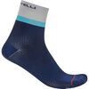 Castelli - Tonal Logo 12 Sock - Women's - Belgian Blue/Silver Gray-Neon Cobalt