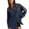 Free People - Rainbow Embroidered Denim Shirt - Women's