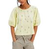 Free People - Jessie Eyelet T-Shirt - Women's - Lemon Water Combo