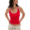 Free People - Moxie Tank Top - Women's - High Risk Red Combo