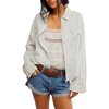 Free People - Striped Linen Laurel Shirt - Women's - Ivory Combo