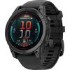Slate Gray Steel (Black Silicone Band)