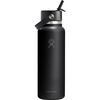 Hydro Flask - 40oz Wide Mouth Water Bottle + Flex Straw Cap - Black2