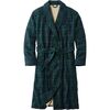 L.L.Bean - Scotch Plaid Flannel Sherpa Lined Robe - Men's - Black Watch