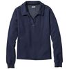 L.L.Bean - Sunwashed Sweats Split Neck Polo - Women's - Classic Navy