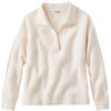 L.L.Bean - SuperSoft Waffle Polo - Women's - Cream