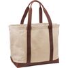 L.L.Bean - Leather-Trim Waxed Canvas Tote Bag - Brown Leather