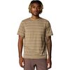 Golden Brown Crag Stripe Print