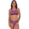 Mons Royale - Stella X-Back Sports Bra - Women's - Purple Bolt/MR Stripe