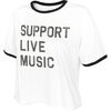 Original Retro Brand - Support Live Music T-Shirt - Women's - White/Black