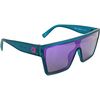 Crystal Turquoise/Polarized Smoke Lens Purple Mirror