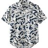 Outerknown - The Short-Sleeve Studio Shirt - Men's - Indigo Floating Fauna
