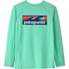 Patagonia - Capilene Silkweight Long-Sleeve Rashguard - Kids' - Boardshort Logo: Early Teal