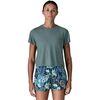 Patagonia - Short-Sleeve Capilene Cool Trail Cropped Shirt - Women's - Blue Sage