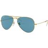 Ray-Ban - Aviator Large Metal Polarized Sunglasses - Legend Gold/Blue Polar