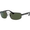 Ray-Ban - RB3445 Polarized Sunglasses - Black/Dark Green Polar