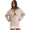 Rhythm - Valley Stripe Oversized Shirt - Women's - Tan