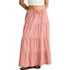 Rhythm - Kirra Check Tiered Maxi Skirt - Women's - Pink