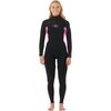 Rip Curl - Dawn Patrol 3/2GB Chest-Zip Full Wetsuit - Women's - Black/Pink