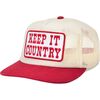Seager Co. - Keep It Country Mesh Trucker Hat - Cream/Red