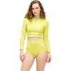 Seea Swimwear - Palomar Cropped Top Rashguard - Women's - Disco Glow