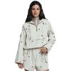 The Great Outdoors - The Embroidered Cropped Trailhead Pullover - Women's - Cream / Black Daisies