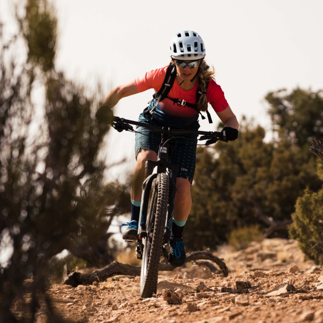 Girl riding Mountain Bike