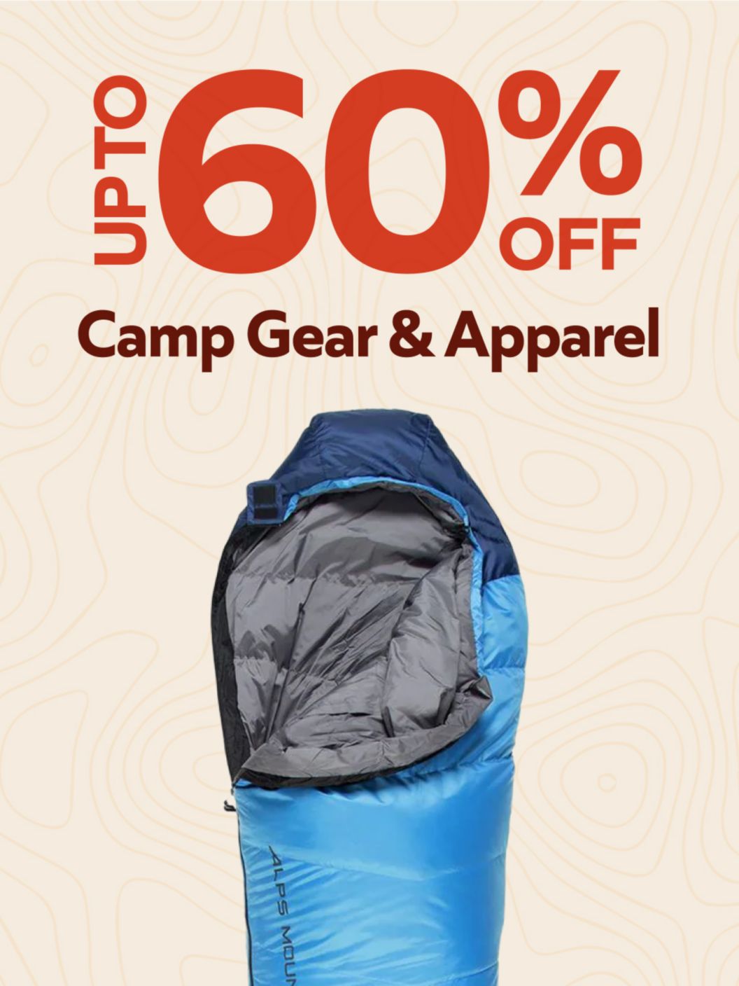 Up To 60% Off Camp Gear & Apparel. ALPS logo 