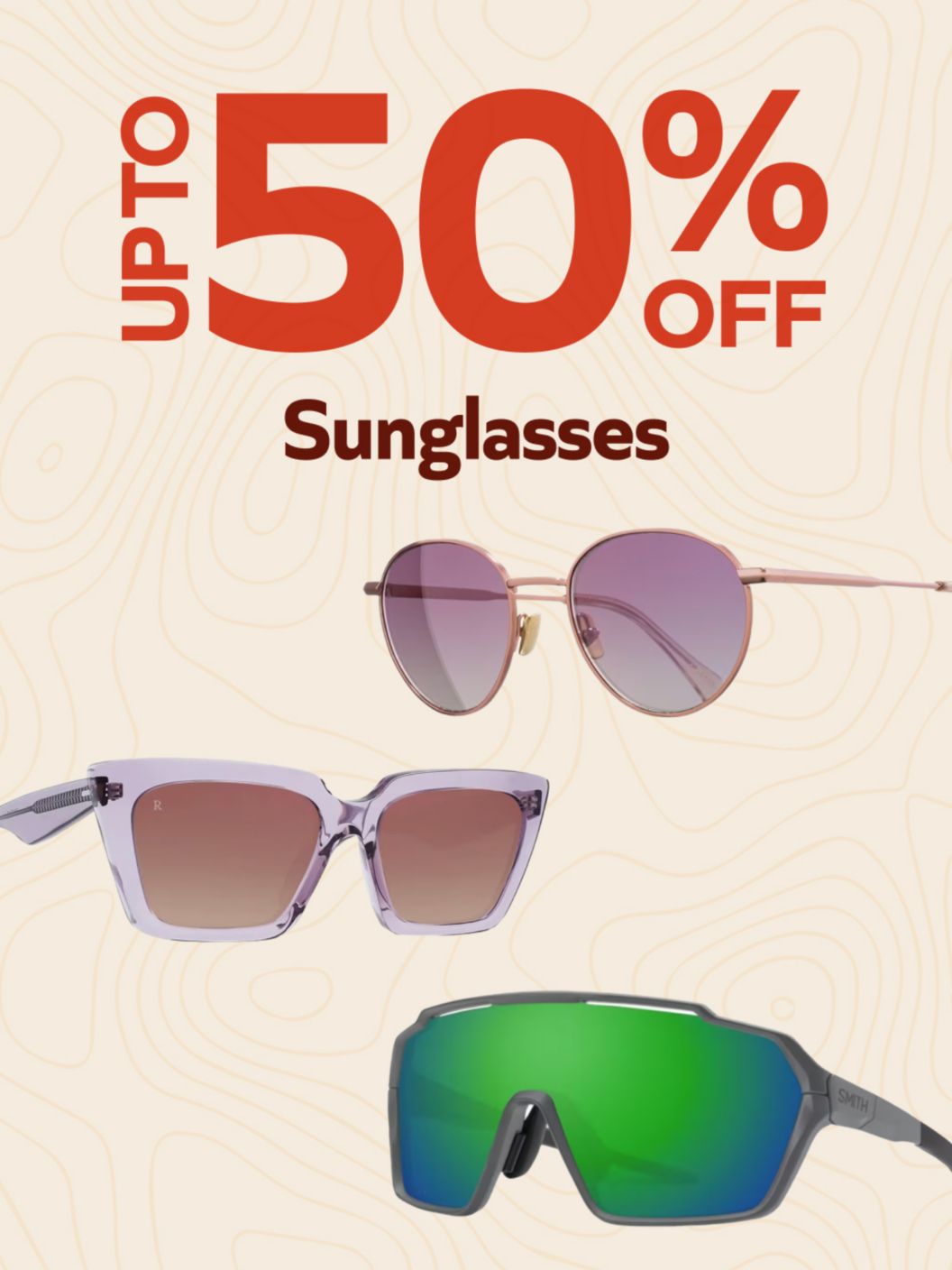 Sunglasses up to 50% off