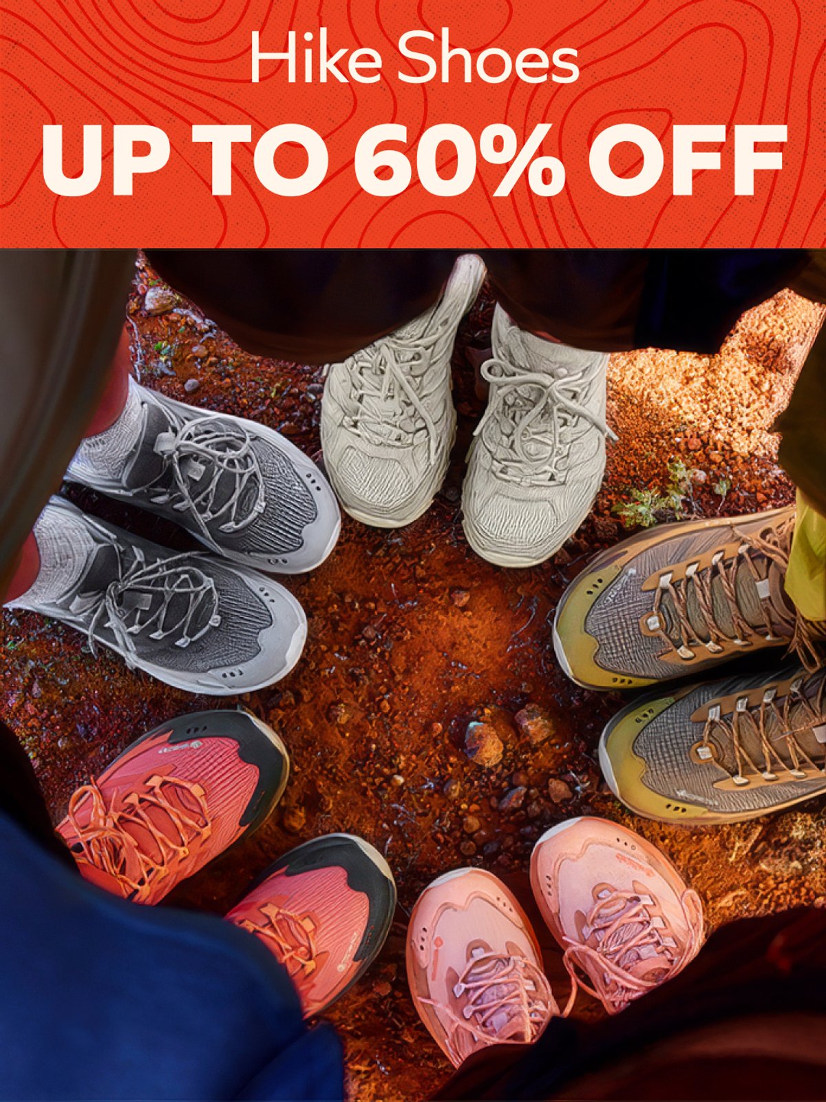 Up to 60% off hike shoes. 