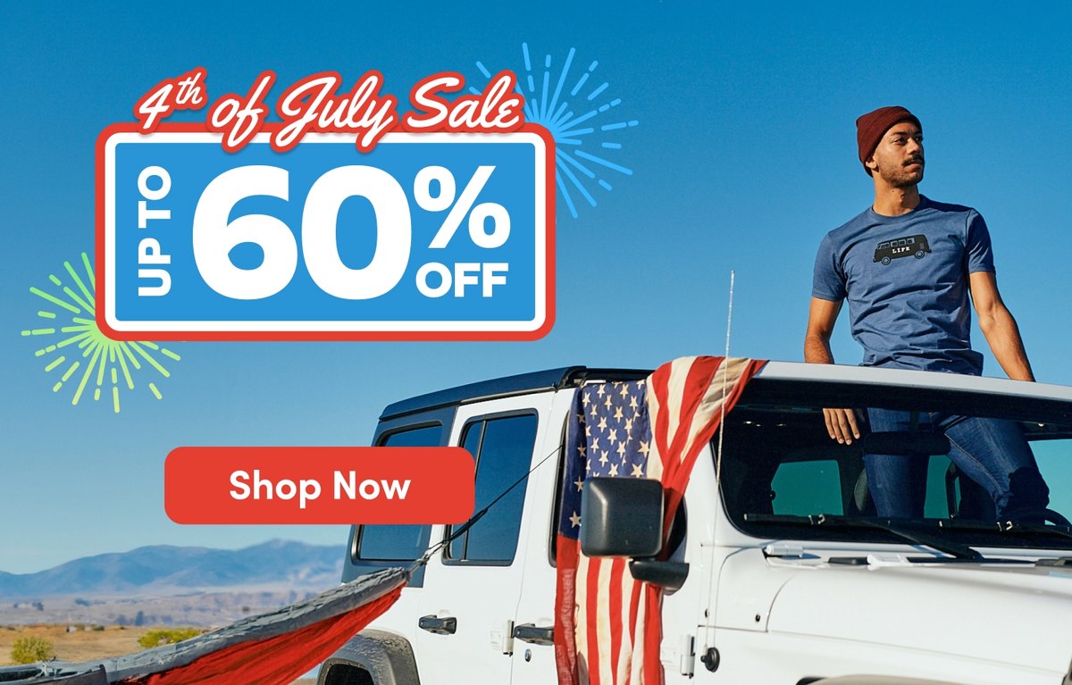 Shop up to 60% off gear and apparel during the 4th of july sale. 