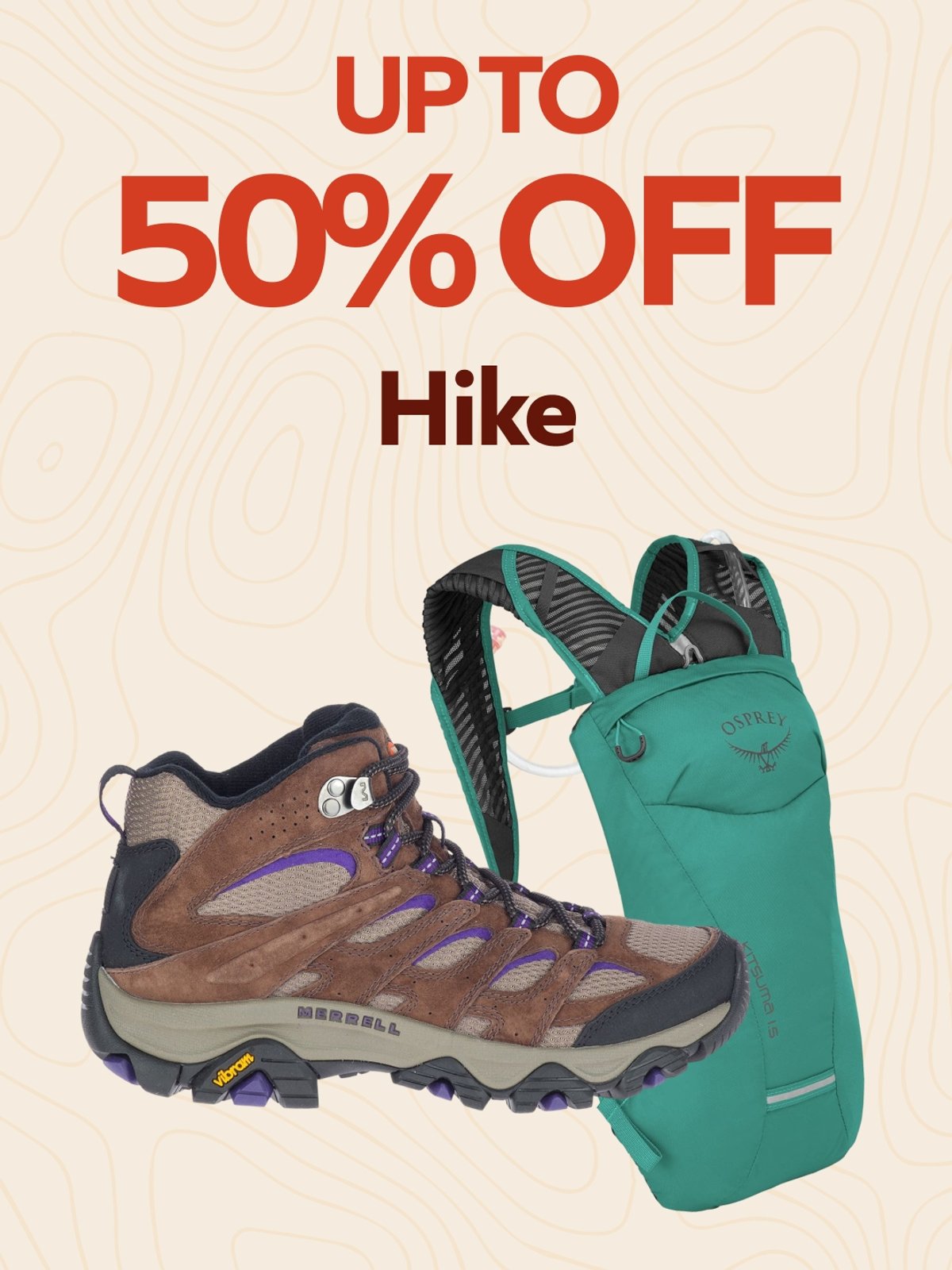 Shop hiking footwear & gear up to 50% off.