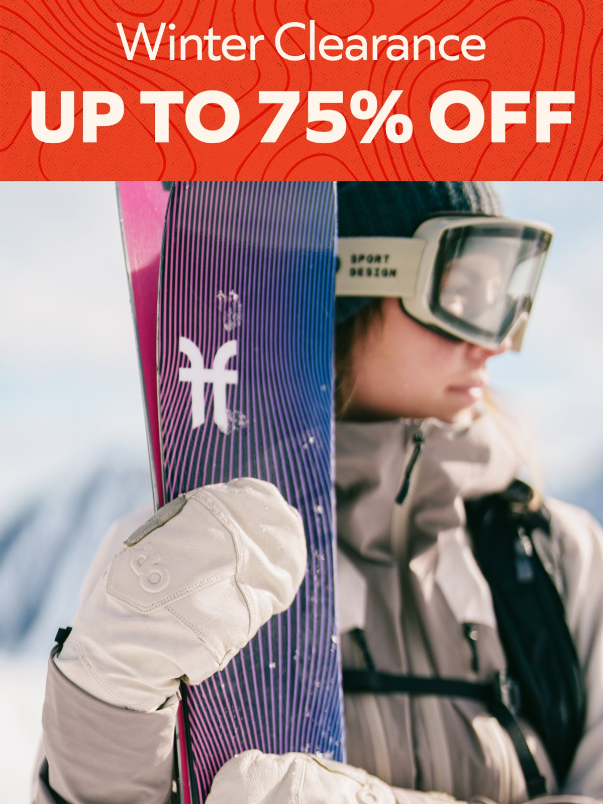Up to 75% off winter clearance 
