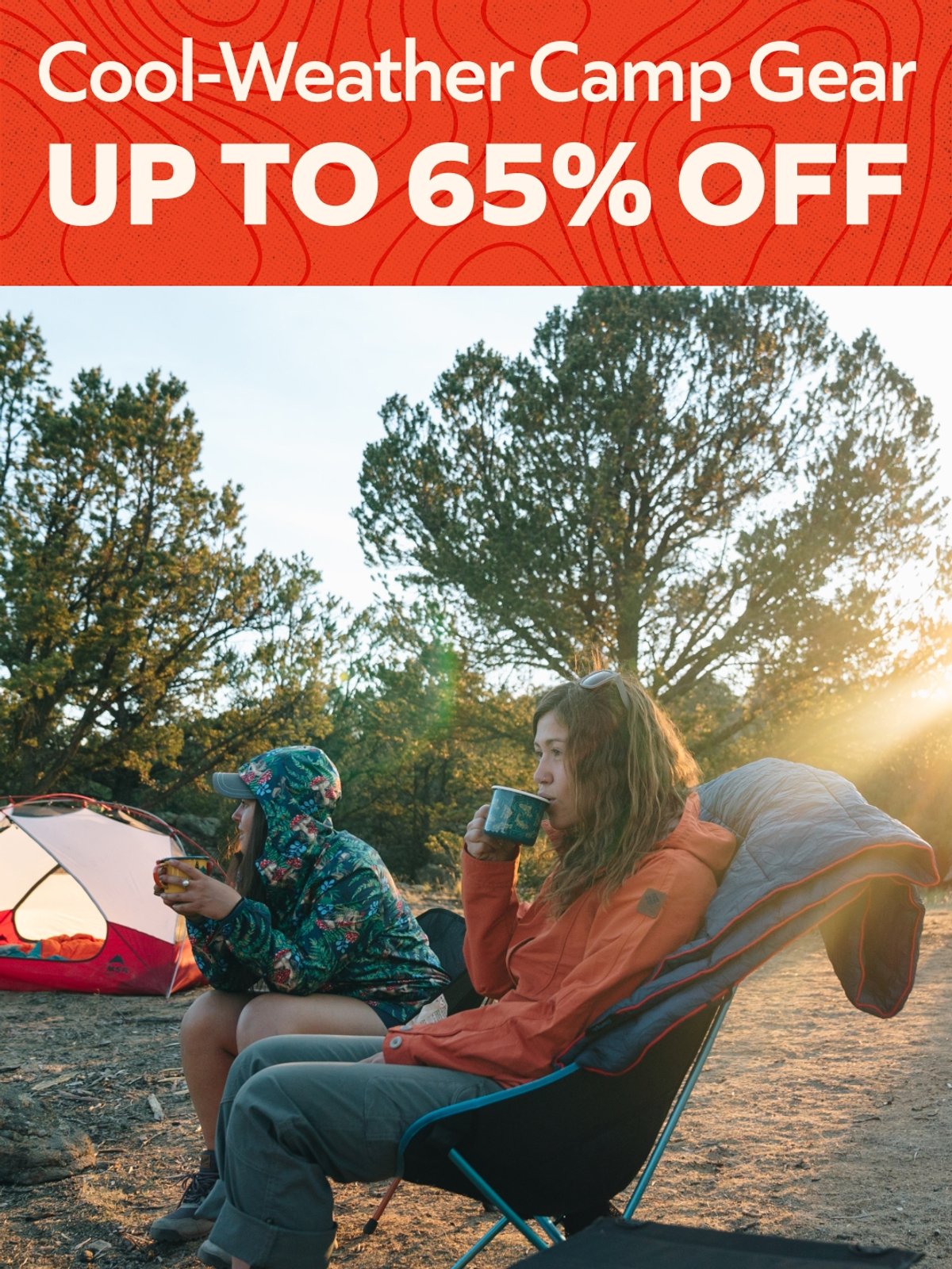 Up to 65% off cool-weather camp gear.